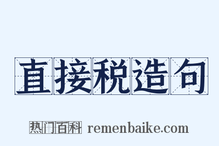 直接税造句是什么意思的图片